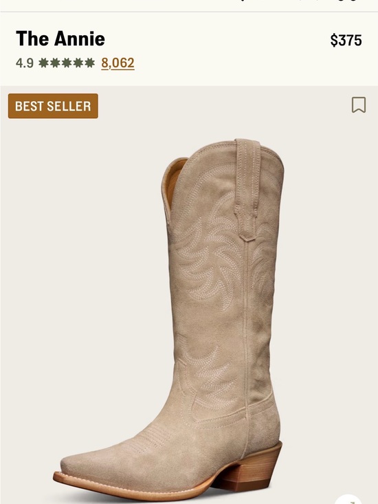 Tecovas Shoes - Tecovas Fawn Suede Cowboy Boot